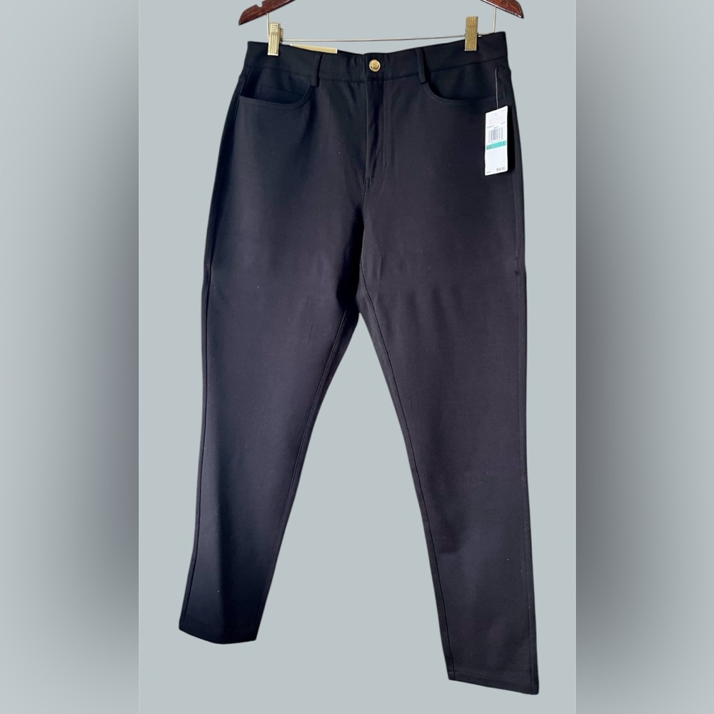 Michael Kors Women’s Izzy Skinny Essential Dress Pants | Black | L | New